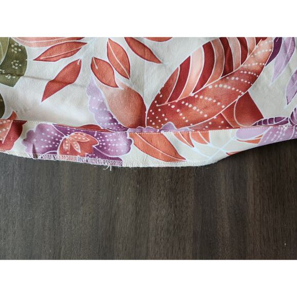 Vintage 1990s Maggy London 100% Silk Hawaiian Shift Knee Length Dress SZ 10 - Picture 9 of 9